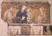 Ambrogio Lorenzetti Madonna with St Francis and St John the Evangelist china oil painting reproduction